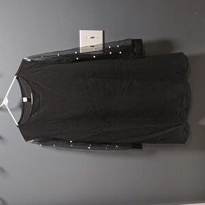 LBD with Sheer Sleeves & Pearls